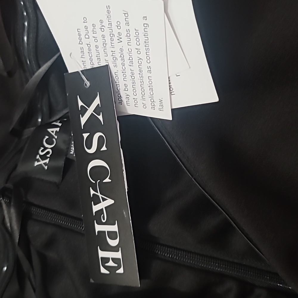 Xscape Evenings"Jessie" Short Scuba Off the Shoulder Ruffle Dress - Picture 11 of 11